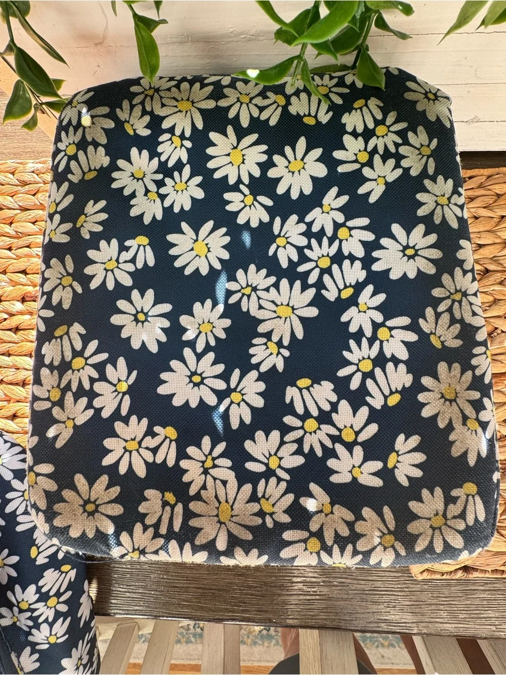 Lands' End Navy Daisy Backpack Set -Backpack, lunch box, pencil case